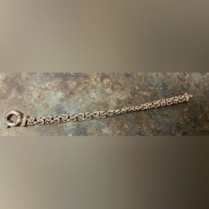 Sterling Silver byzantine Round Link Bracelet - Women's Jewelry